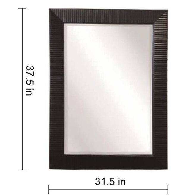 Avery 31.5-in x 37.5-in Plastic Black Vanity Mirror