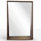 Lusso 24-in x 36-in x 4-in Wood A-Frame Vanity Mirror Pear