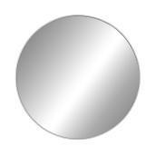 Emerson Round Mirror with Metal Chrome Frame - 27.5-in