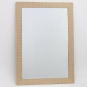 Maxwell  41-in x 29-in Rectangle Satin Gold Vanity Wall Mirror