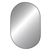 Emerson 38-in x 24-in Elongated Black Metal Mirror