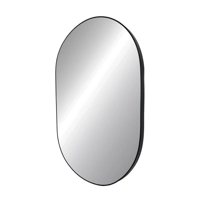 Miroir Emerson 38 po x 24 po allongé métal noir