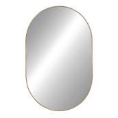 Hudson Home Metal Oval Mirror - 20-in x 36-in - Gold
