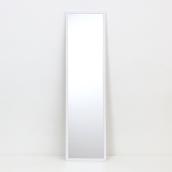 Hudson Home Full-Length White Mirror with Over-the-Door Hanging Hooks - 13 x 49-in