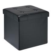 Pouf de rangement capitonné et pliable de 15