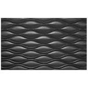 FHE Cushioned Entrance Mat - Rubber - Black - 30-in L x 18-in W