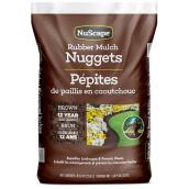 NuScape Brown Recycled Rubber Mulch Nuggets 22.6-L Bag covering 4.8-ft²