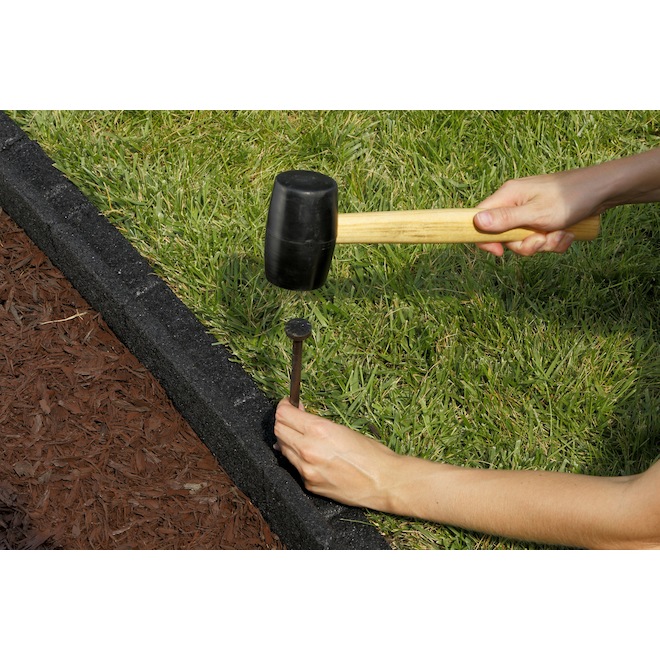 I-Shape Lawn Edging - 4 pi - Rubber - Black