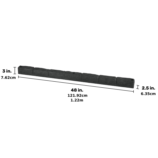 GroundSmard SmartLoc 4-ft L Black Rubber Landscape Edging