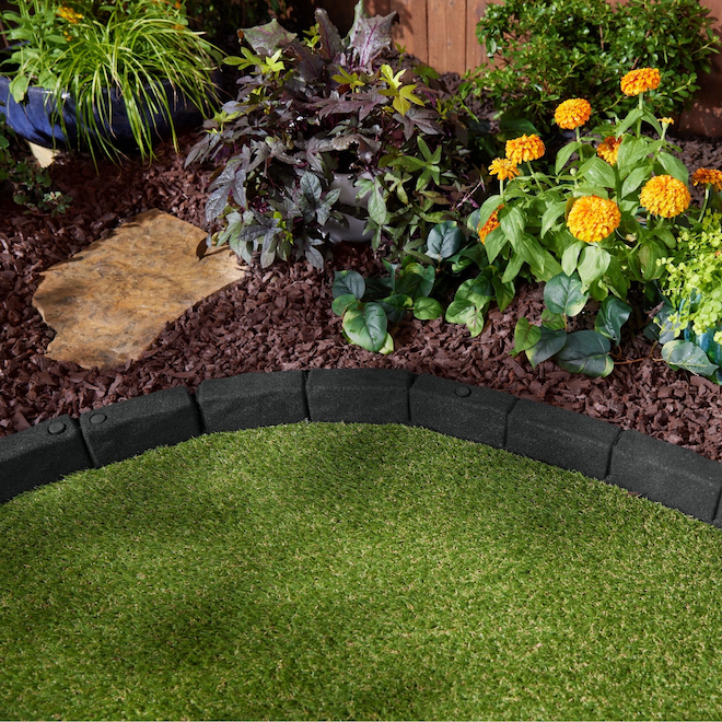 GroundSmard SmartLoc 4-ft L Black Rubber Landscape Edging
