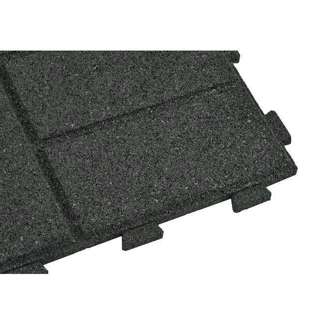 GroundSmart SmartLoc 16 x 16-in Black Rubber Paver