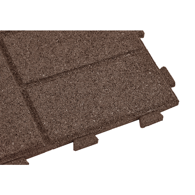 GroundSmart SmartLoc 16 x 16-in Brown Rubber Paver