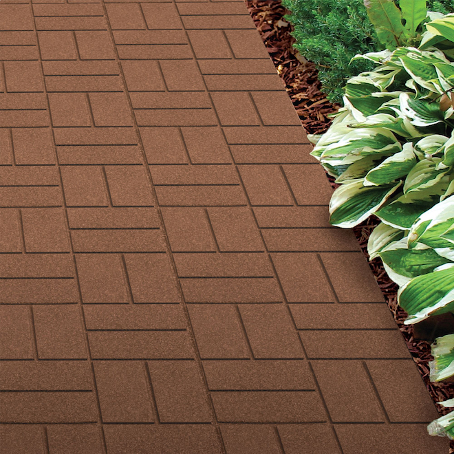 GroundSmart SmartLoc 16 x 16-in Brown Rubber Paver