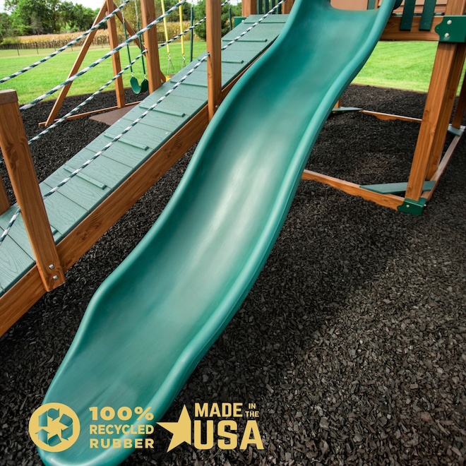 GroundSmart Black Rubber Mulch Nuggets 22.6 lb Bag