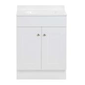 Meuble-lavabo Ohan VALU+ de style Shaker 24 po à 2 portes, blanc