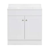 Meuble-lavabo Ohan VALU+ de style Shaker 30 po à 2 portes, blanc