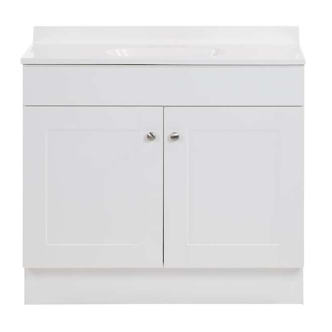 VALU+ Ohan 36-in Vanity Shaker Style with 2 Doors - White