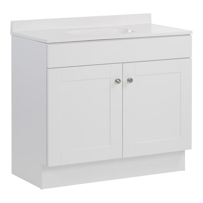 VALU+ Ohan 36-in Vanity Shaker Style with 2 Doors - White