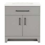 Landon & Co. Mabela 30,5-in Vanity Shaker Style with 2 Doors - Grey