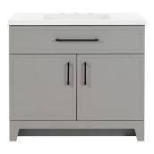 Landon & Co. Mabela 36-in Vanity Shaker Style with 2 Doors - Grey