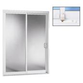 Eco Nuance Left-Opening Sliding Door - Clear Glass - White Frame - PVC Coating