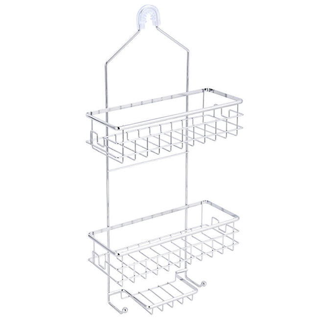 VALU+ 2-Layer White Iron Shower Caddy
