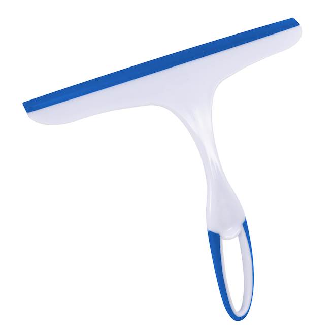 VALU+ Blue/White Plastic Shower Squeegee