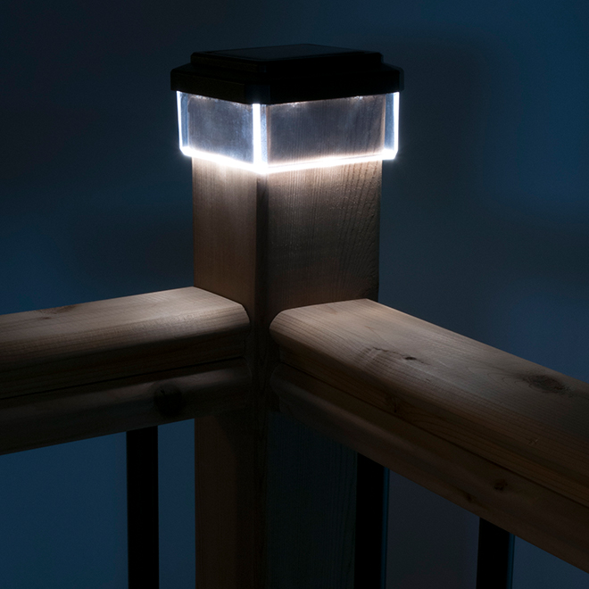 Solar Post Cap Light 1 Light Black 24812 RONA