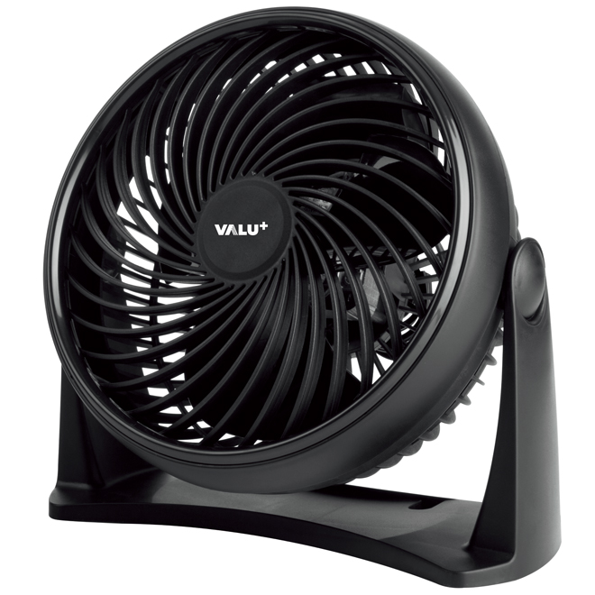 Ventilateur de table VALU+ à circulation d'air 8 po 436 pi³/min, noir