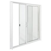 Jeld Wen 60-in W x 80-in H White Tempered Glass Left-Hand Opening Sliding Patio Door