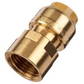Raccord poussoir en laiton, 1/2'' x 1/2''