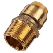 Adaptateur male à insertion en laiton, 1/2'' x 3/4''