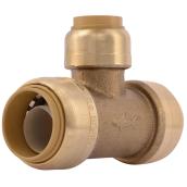 Tee - Push-Fit in Brass - 3/4 x 3/4'' x 1/2''