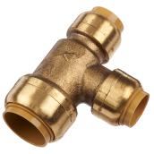Tee - Push-Fit in Brass - 3/4'' x 1/2' x 1/2''