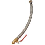 Water Heater Connector - Intergrated Ball Valve - 18''