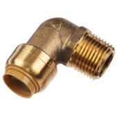 Male Elbow - Push-to-Connect - Brass - 1/2'' x 1/2''