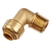 Coude à insertion à filetage male, laiton 1/4'' x 3/8''