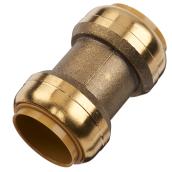 SharkBite Push Coupling - Brass - 200 PSI - 1-in dia x 1-in dia