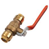 Sharkbite Shut-Off Ball Valve - Push-to-Connect - Brass - 1/2-in Dia Inlet - CSA Listed