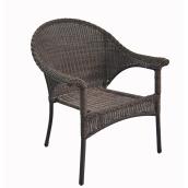Style Selections Spruce Hills Patio Chair - Wicker - Stackable - Brown