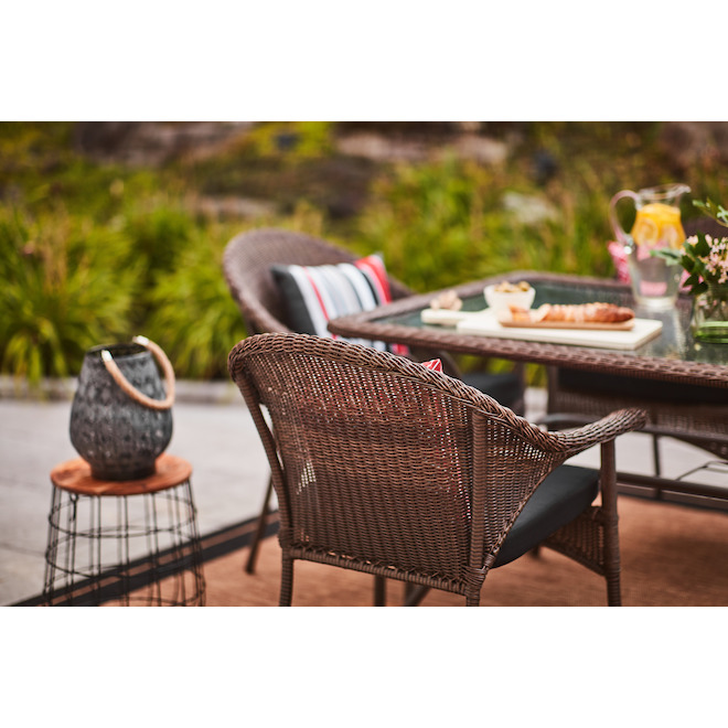 Style Selections Spruce Hills Brown Wicker Stackable Patio Chair
