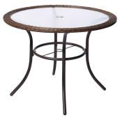 Style Selections Spruce Hills 39 1/2-in Tempered Glass Round Patio Dining Table