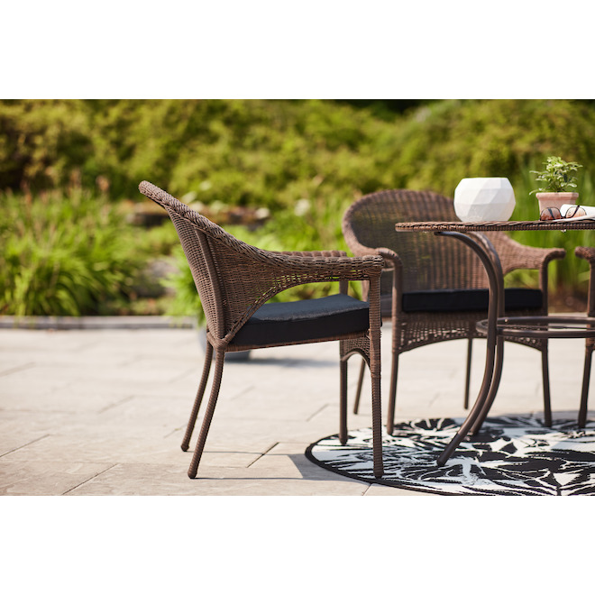 Style Selections Spruce Hills 39 1/2-in Tempered Glass Round Patio Dining Table