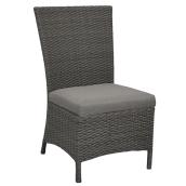 Chaises à dîner d'extérieur sans accoudoirs Campbellvill de Style Selections, tissées et rembourrées, ensemble de 2, gris