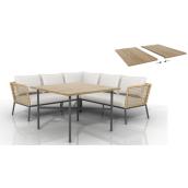 Origin 21 4-Piece Metal Frame Patio Conversation Set with Grey Cushions Included