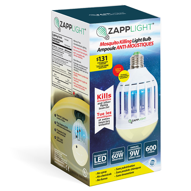 Ampoule anti-moustique à double lumière Zapp Light - E-Achat 🇲🇱