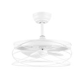 Ventilateur de plafond Ove Decors 18 po Blanc DEL télécommande incluse, 3 pales