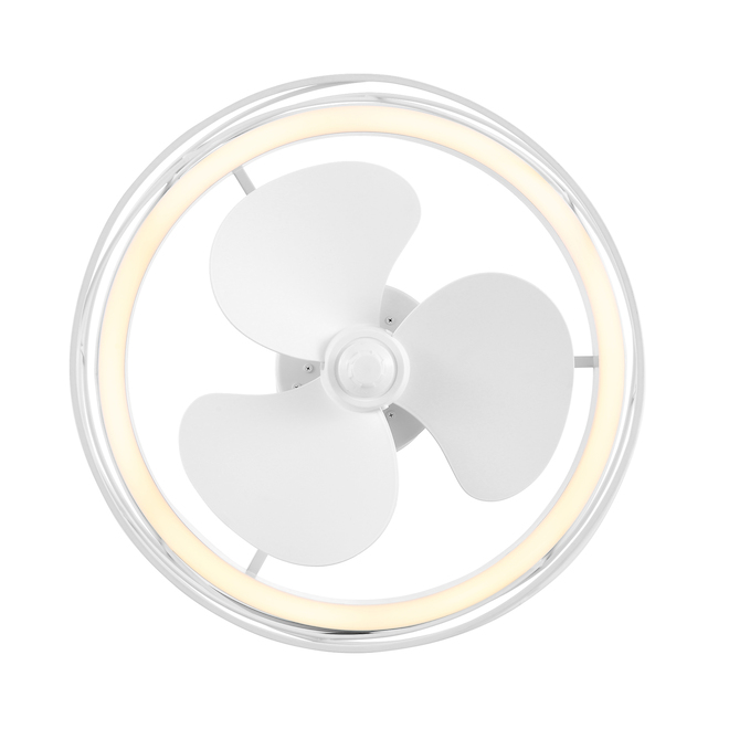 Ove Decors 18-in White LED Remote-Controlled Ceiling Fan - 3-Blade