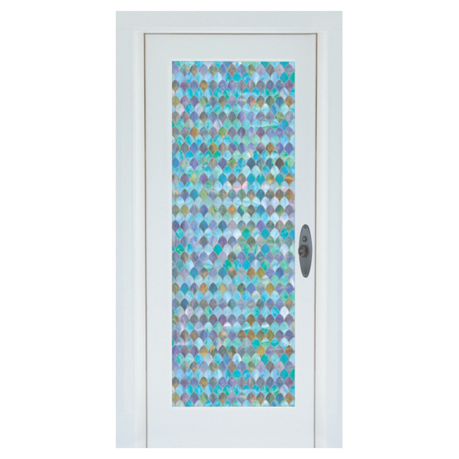 Static-Cling Window Film - Peacock - 32.25' x 78' - Blue/Green