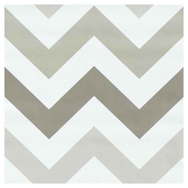 Brewster Wallcovering Nuwallpaper Vinyl  Zig Zag - Taupe - Peel and Stick - 18-ft L x 20 1/2-in W